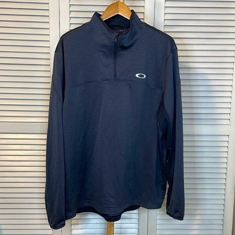 EUC Oakley Fleece Lined Navy 1/4 Zip - Sz 2XL